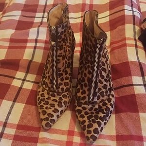 Michael Kors animal print booties